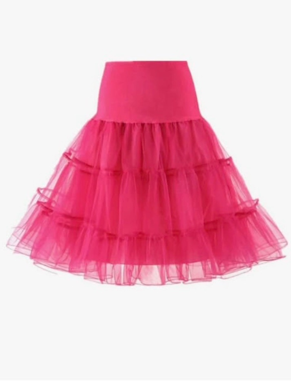 Hot Pink Tiered Tulle Skirt